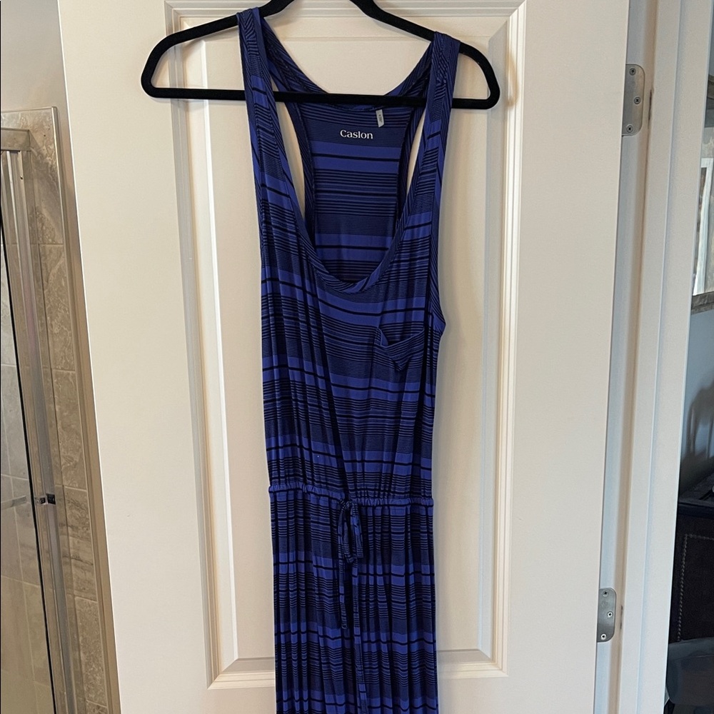 Caslon Women’s Purple and Black M Striped maxi dress